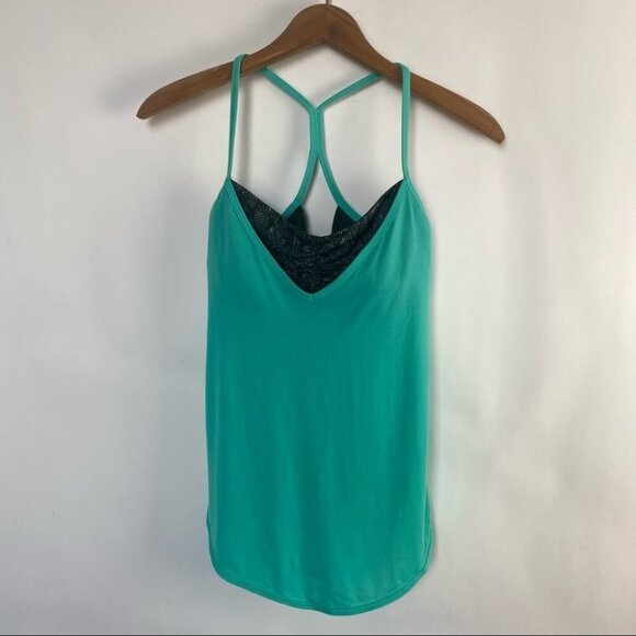 Lululemon | Roll Out Tank | Built in Bra | Bali Breeze/ Jazzy Green - Picture 1 of 8